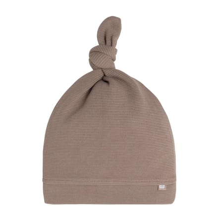 Baby's Only Knoopmutsje Pure - Mokka - 3-6 mnd - 100% ecologisch katoen - GOTS