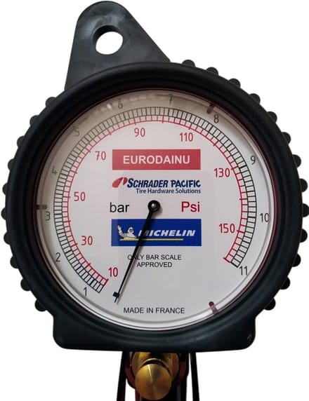 Michelin Eurodainu professionele bandenvulmeter 0,7 - 11 bar - bandenpomp - Schrader