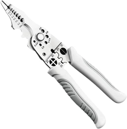 Draadstriptang - Kabeltang Schaar - Elektra Werkzaamheden - Multifunctioneel Geïntegreerd - 21 cm - Grijs