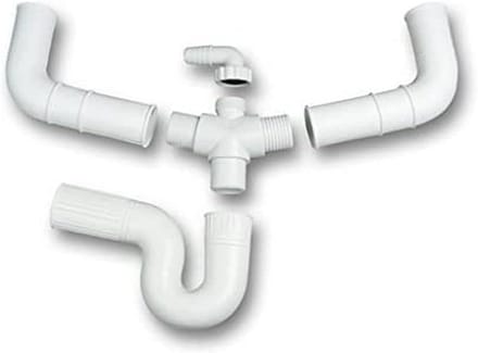 dubbele geurafsluiter Flexibele aanvulling Toma wasmachine diameter 35 wit