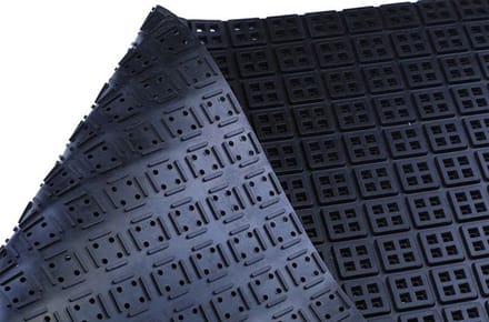 Rubbermat vierkant motief - 45x75 cm - 10 mm