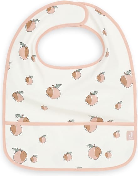 Jollein - Slab Waterproof (Peach) - Polyester - Polyurethaan - Slabbetjes Baby - 2 Stuks - 40 cm
