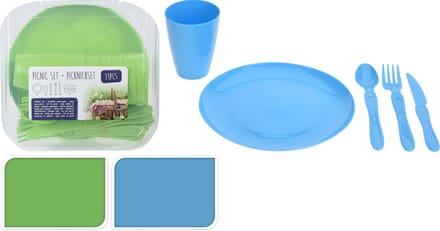 Picknick set blauw