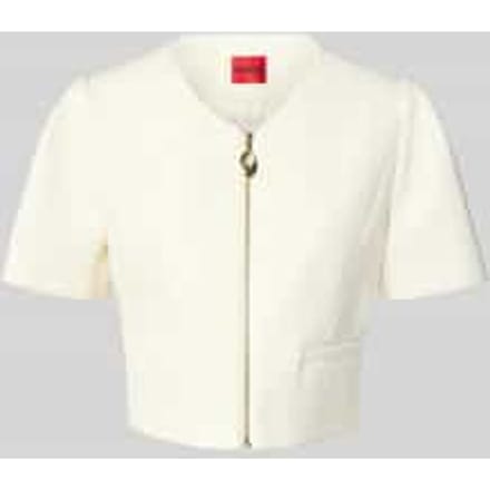 Slim fit korte blazer met viscose, model 'Ambelle'