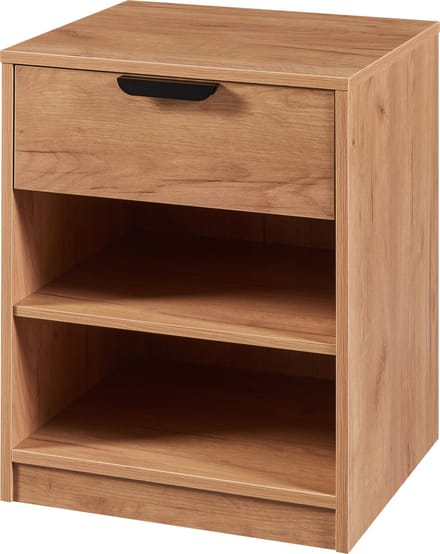 Nachtkast Varkaus 55x43x40 cm mdf eikenkleurig [en.casa]