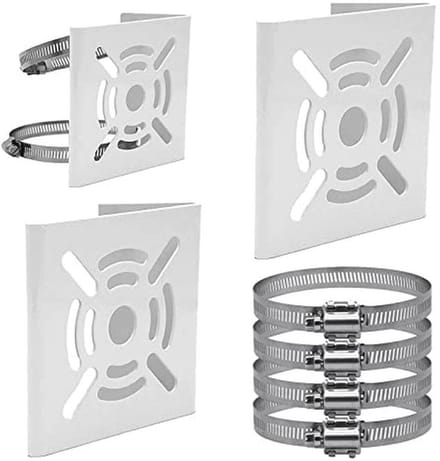 2 stuks Verticale Stanghouders voor CCTV-camera's - Universele Metalensupport met 4 Lussen