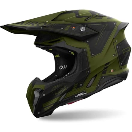 Airoh Twist 3 Military Zwart Groen Offroad Helm - Helm