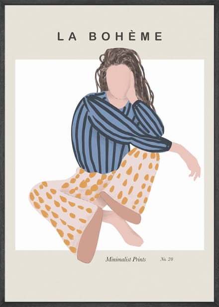 Vrouw in Kalmte, La Bohème Poster 30x40 cm