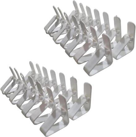 Nappenschijven Set - Tafelklemmen - Buiten Tafelen - Robuust Plastic - 28 Stuks - Wit