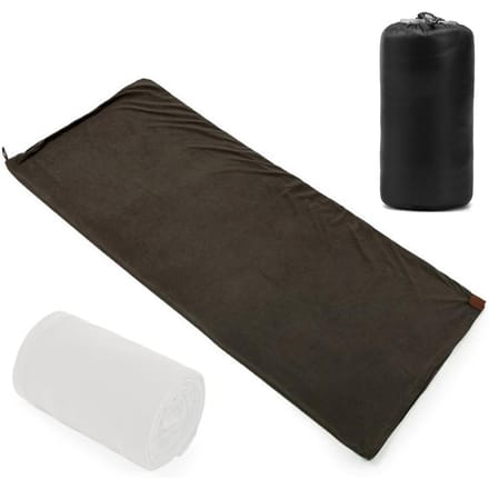Sacs de couchage d'extérieur, sac de couchage d'urgence Portable, sac de couchage polaire léger pour le Camping gris