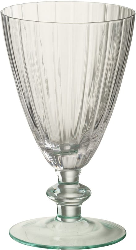 J-Line drinkglas Gestreept - glas - transparant/groen