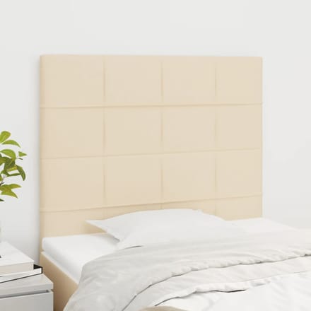 vidaXL - Hoofdbord - crème - 90x5x118/128 - cm - stof