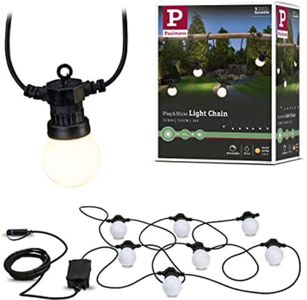 Buitenguirlande IP44 met 3000K LED-verlichting, 7x10lm 24V