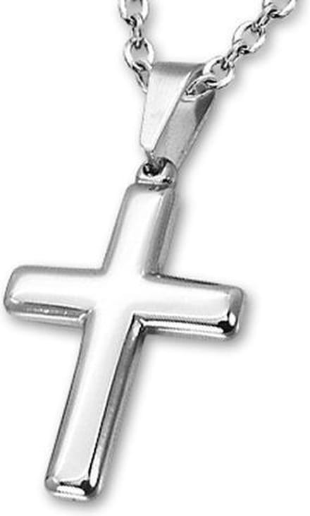 Amanto Ketting Alvin - 316L Staal - Kruis - 34x22mm - 60cm