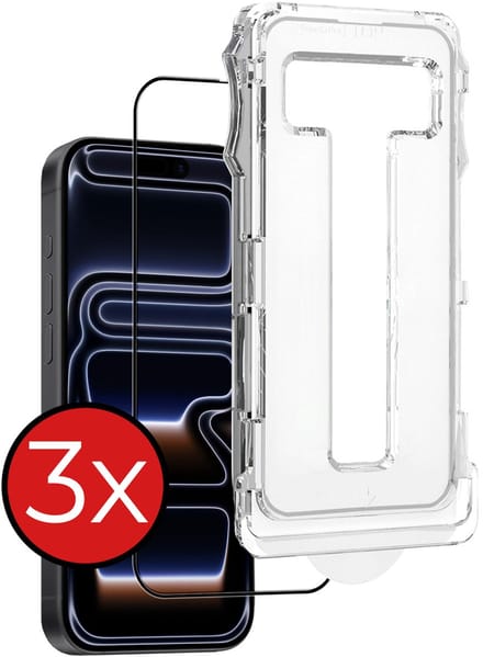 Screenprotector - 3 Stuks - Geschikt voor Apple iPhone 17 Pro Max / 18 Pro Max - Met Installatie Kit - Beschermglas - Gehard Glas - Tempered Glass - Screen Protector