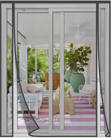 Magnetisch Hor voor Deur 160x195 cm Grijs Glasvezel Klep Deurhor