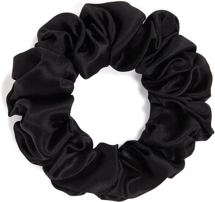 Dore & Rose - Scrunchies - Haar Accessoires - Haar Elastiek - 100% Zijden - Zwart - Nº 18 Ébène du Chêne