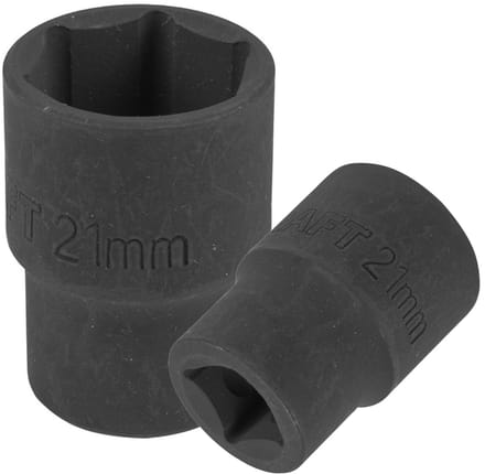 Rockforce FK-44521 - Impact Dopsleutel - 21 mm - 6-kant - Kort