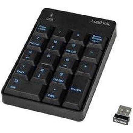 LogiLink ID0120 numeriek toetsenbord RF Draadloos Notebook Zwart