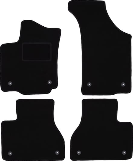 Zwarte veloursmatten voor: Volkswagen Phaeton sedan (2002-2016)