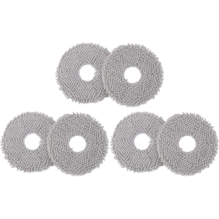 6 Pièces Tampons de Mop pour Aspirateur Robot de Remplacement Tampons de Mop pour Aspirateur Robot Lavables Nettoyage Mop gray