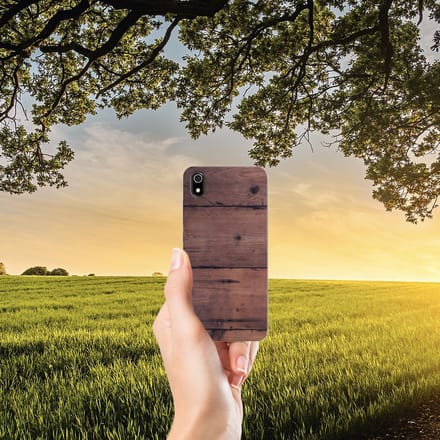 Xiaomi Redmi 7A Bumper Hoesje Old Wood