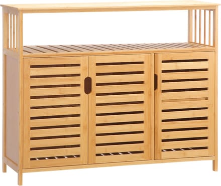 HOMCOM Dressoir - Bamboe - 100x35x82cm - Natuurlijk Hout