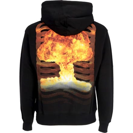Hoodie Man Ribs Atomic Hoodie Black