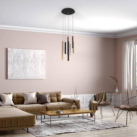 Mantra Iluminación Hanglamp Cala, 8-lamps, rond, aluminium, ijzer