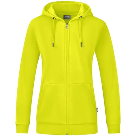 Jako Organic Jas Met Kap Dames - Lime | Maat: 36