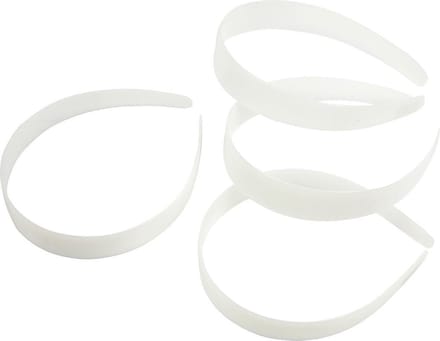Haarbanden, B: 25 mm, wit, 5 stuk/ 1 doos