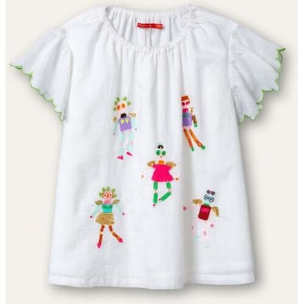 Oilily Boraa Blouse- maat98/3T Bright Wit