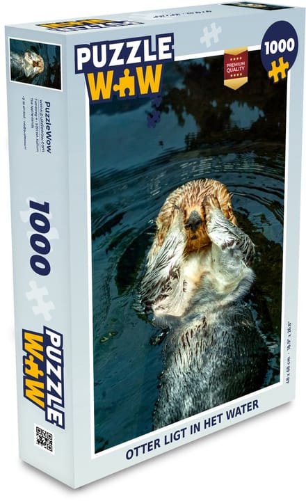 Puzzel Otter ligt in het water - Legpuzzel - Puzzel 1000 stukjes volwassenen