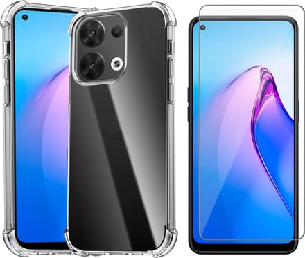 Hoesje geschikt voor Oppo Reno 8 5G - Screenprotector Glas - Shockproof Transparant