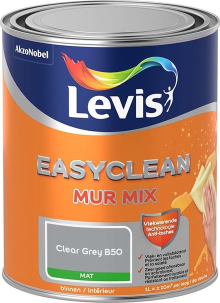 Levis - Easyclean Mur Mat Mix - Clear Grey B50 - Mengverf - 1 L