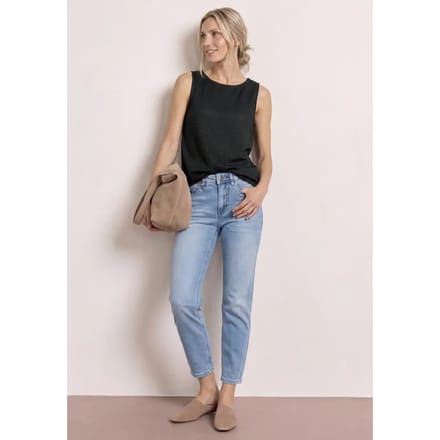 2-in-1 top van mesh met boothals