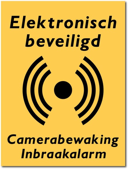 Elektronisch beveiligd bord - Aluminium - 30 x 40 cm - Weerbestendig