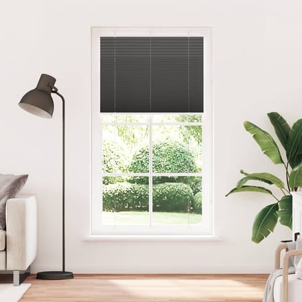vidaXL - Plissé - rolgordijn - 105x200cm - stofbreedte - 104,4cm - polyester - zwart