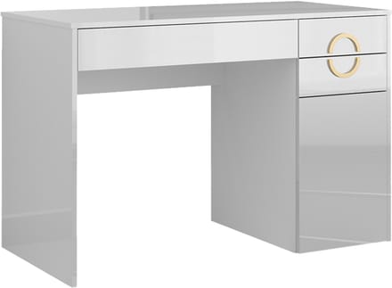 Vicco Adela Bureau – 115 x 55 cm met 3 laden Wit Hoogglans