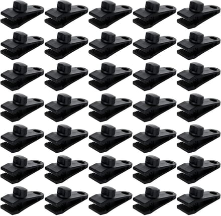 30-delige set tentdoekclips, zeilclips, zeilgespen, zonneschermclips, zeilbevestigingsclips, zeilbevestigingssystemen, zeilen, camperhoezen, zwembadhoezen