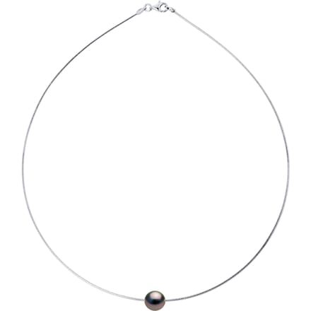 Tahitian Pearl Necklace OMEGA Ronde 9-10 mm 925