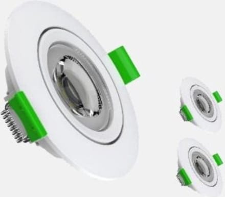 LED inbouwlamp - 6W - Aanpasbare Kleur CCT - 500 Lumen -DIMBAAR - Rond - Mat Wit - Buiten Diameter 85 mm - Set van 3 inbouwlamp - IP20