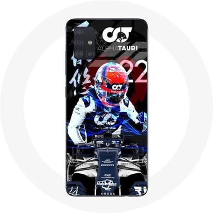 Coque - Formule 1 - Yuki Tsunoda - Souple - Blanc - Compatible Samsung Galaxy A51