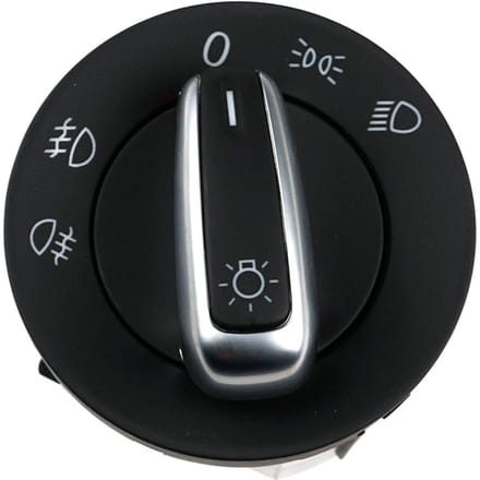 BDP188 Bouton de Commande de Phare Chromé pour VW Seat Skoda 3C8 941 431C