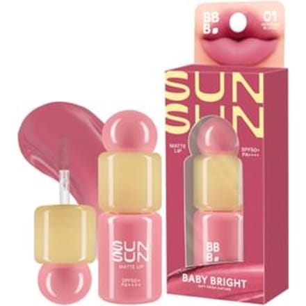 Baby Bright - Sunsun Matte Lip SPF 50+ PA++++ 01 Morning Bloom