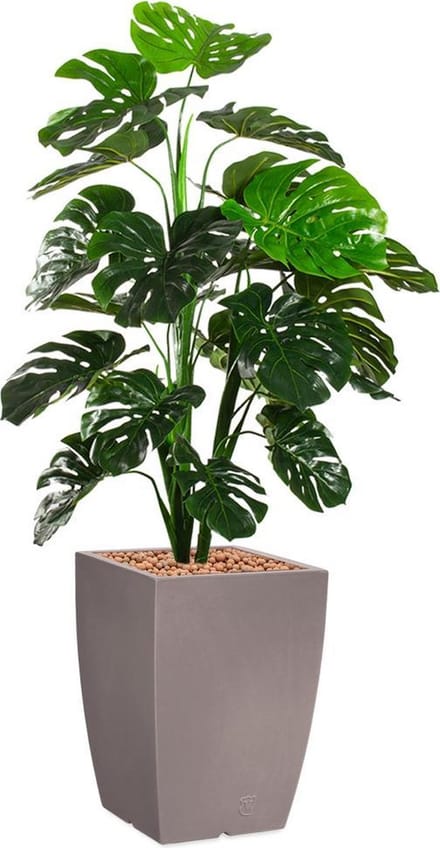 HTT - Kunstplant Monstera in Genesis vierkant taupe H150 cm