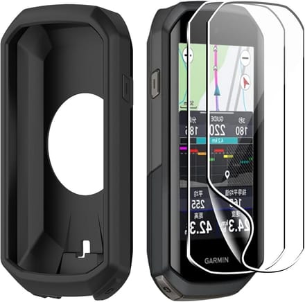 Fietscomputer Bescherming - GPS Accessoires - Fietsen Beschermen - Krasbestendig - 3 Delig - Zwart