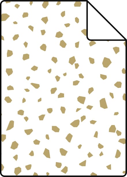 Proefstaal ESTAhome behang terrazzo wit en goud - 26.5 x 21 cm - 139133-S