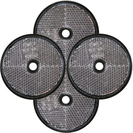 Benson Reflector - 4x - wit - schroefbevestiging - 60mm - rond