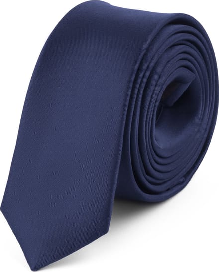 Ladeheid Smal Stropdas - Stropdassen voor heren - Lengte: 150 cm, Breedte: 5 cm - Donkerblauw - LA-SR-SP-5